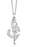 Sheila Fleet Snowdrop Small Silver Pendant Necklace in Crystal Enamel (EP0226)