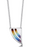 Sheila Fleet Rainbow Enamel Pendant Necklace in Sterling Silver (EP121)