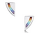 Sheila Fleet Rainbow Enamel Stud Earrings in Sterling Silver (EE121)