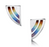 Sheila Fleet Rainbow Small Enamel Stud Earrings in Sterling Silver (EE0121)
