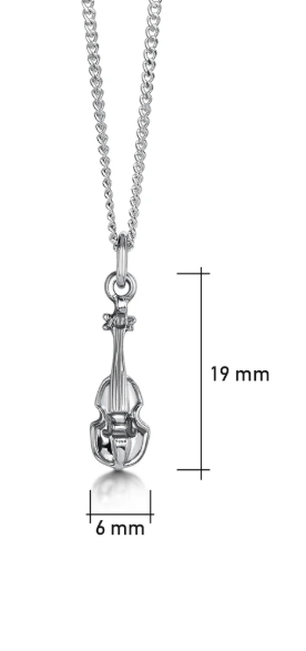 Sheila Fleet Petite Fiddle Pendant in Sterling Silver (P00308)