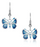 Sheila Fleet Holly Blue Butterfly Enamel Drop Earrings (EEX286)