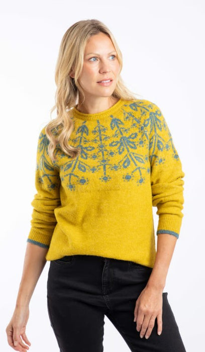 NEW 25% OFF Weird Fish Miska Eco Fair Isle Jumper - Antique Moss
