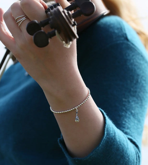 Sheila Fleet Small Fiddle Stretch Bracelet in Sterling Silver (FBL00308)