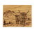 NEW Selbrae House 'Scenic Highland Cow' Oak Bar Board