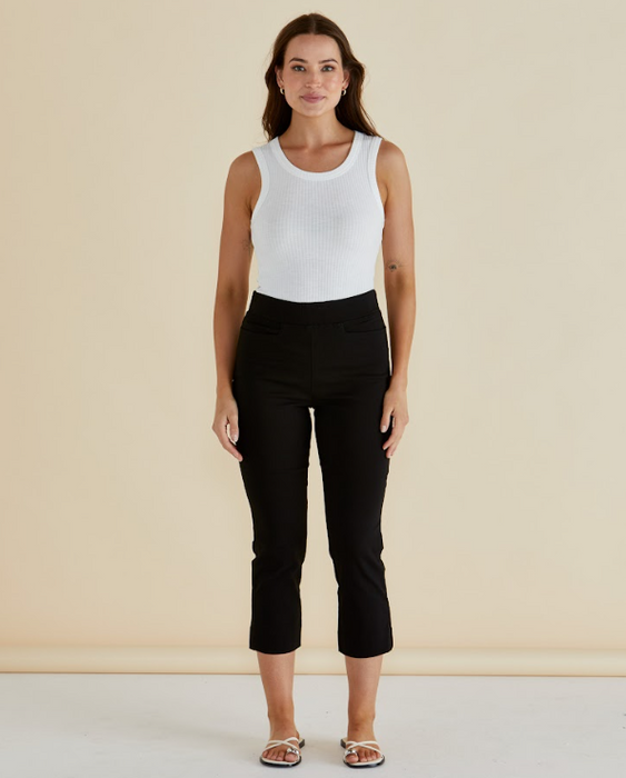Betty Basics Francis Rib White Tank Top