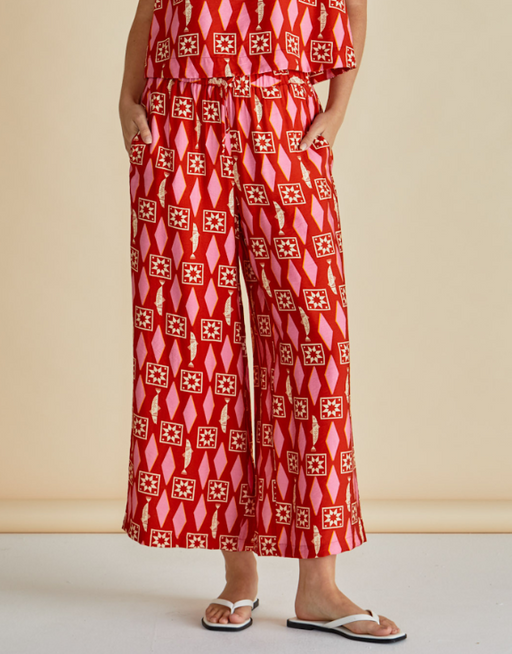 Betty Basics Copacabana Relax Pants in Sardinia Geo Print