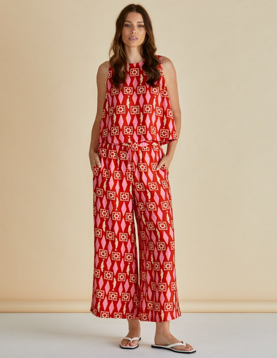 Betty Basics Copacabana Relax Pants in Sardinia Geo Print