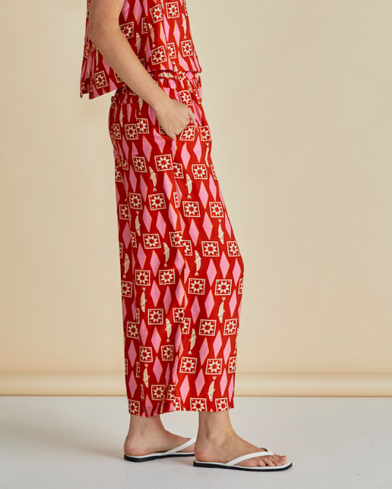 Betty Basics Copacabana Relax Pants in Sardinia Geo Print