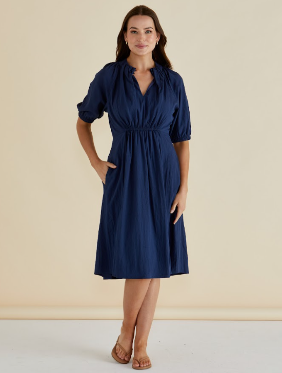Betty Basics Emery Dress in Navy Blue