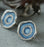 Sheila Fleet Brodgar Eye Stud Earrings in Misty Blue (EE247)