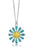 Sheila Fleet Daisies at Dawn Small Enamel Pendant in Shallows (EPX233)