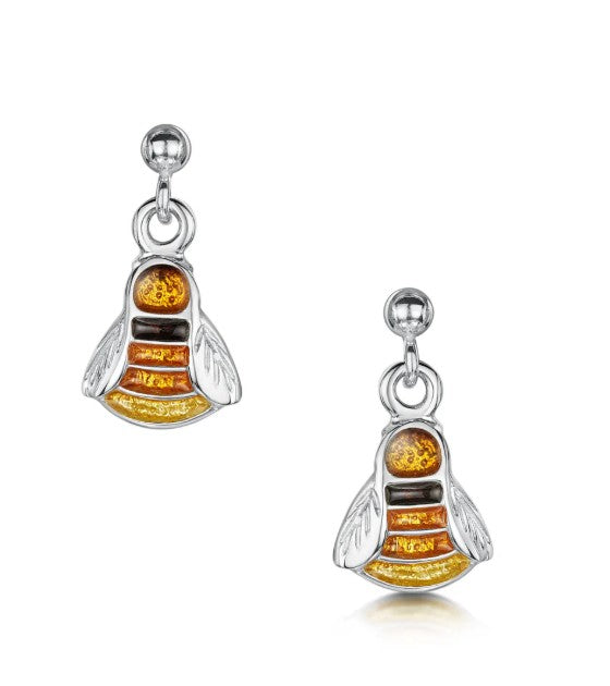 Sheila Fleet Bumblebee Small Drop Earrings in Great Yellow (EE00273)