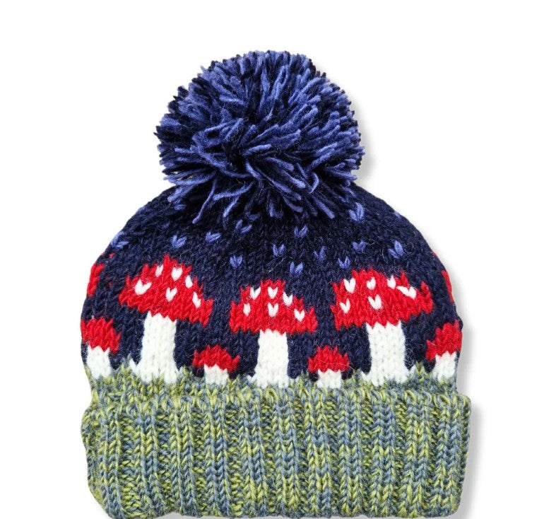From The Source Mushroom Bobble Hat- Midnight