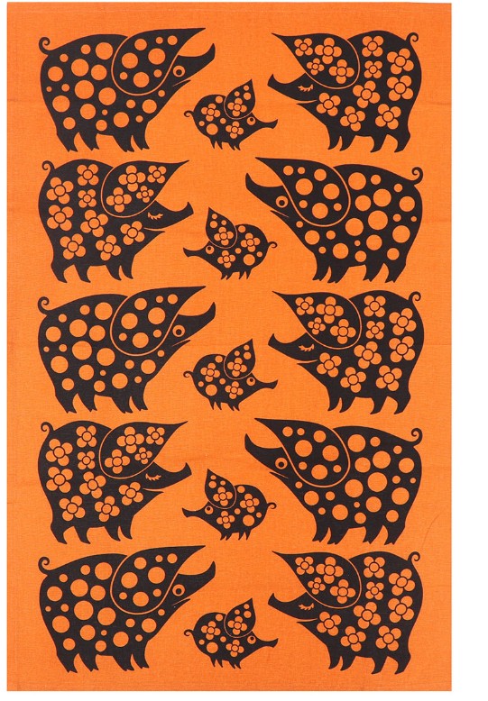 Magpie x Hornsea Piggie Tea Towel