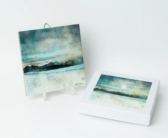 Cath Waters - Skye From Bealach Na Ba Applecross Ceramic Boxed Tile
