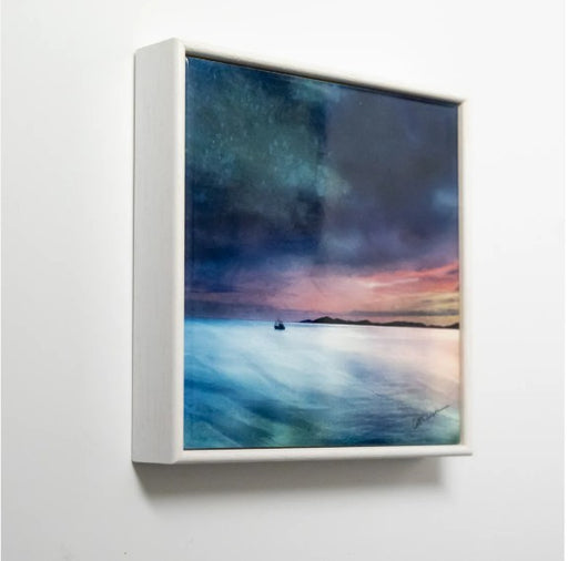 Cath Waters - Fishing The Little Minch Ceramic Framed Tile