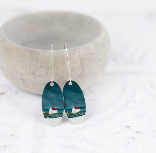 Cath Waters - The Isle Of Barra Aluminium and Silver Earrings