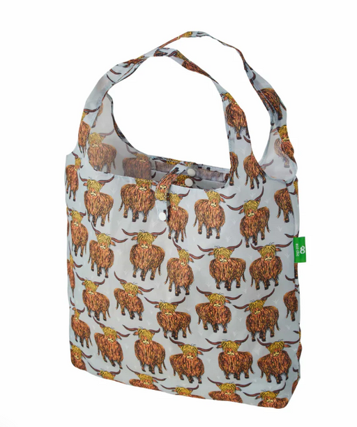 Eco Chic Packable Tote Bags - Highland Coos