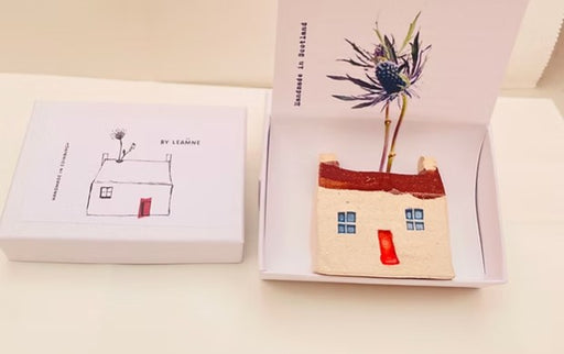 Leamne - Tiny Ceramic Scottish House Vase