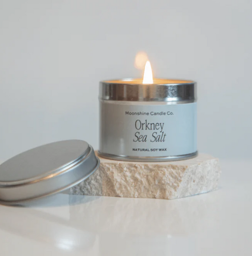 Moonshine Candle Co. - Mini Travel Tin Soy Candle in 'Orkney Sea Salt'
