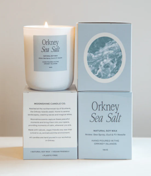 Moonshine Candle Co. - Luxury Soy Wax Candle in 'Orkney Sea Salt'