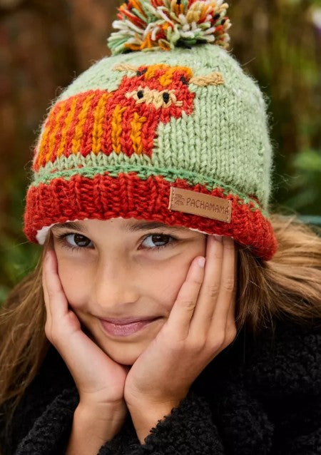 Pachamama Highland Cow Bobble Hat (Kids)