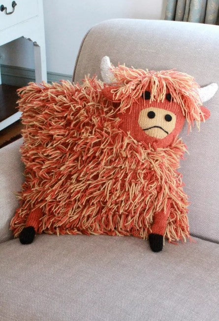 Pachamama Hairy Highland Cow Cushion