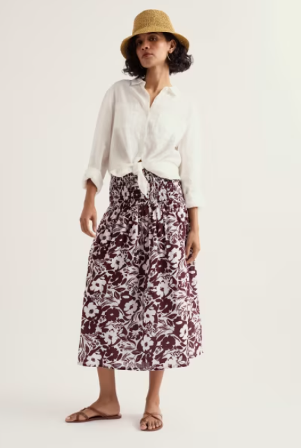 NEW Seasalt Rosemary Skirt - Summer Shadows Cacao