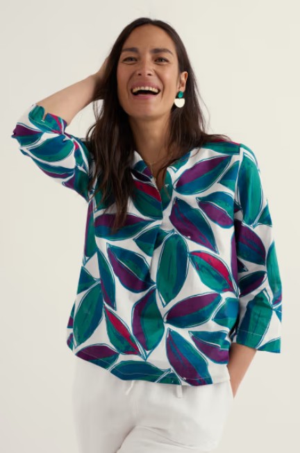 NEW Seasalt Watercolour Sketch Top - Lily Leaf Chalk