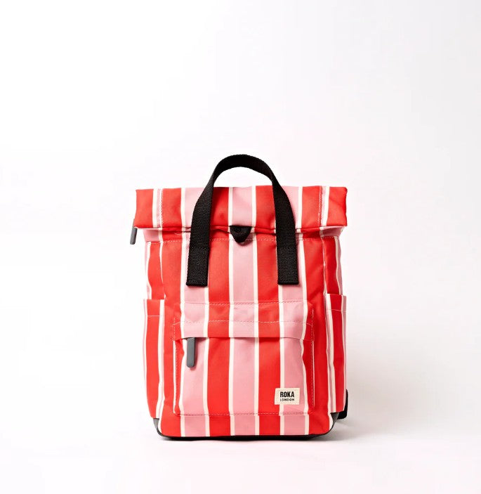 Roka London - Canfield Roll Top Backpack - Seaside Stripe (Small)