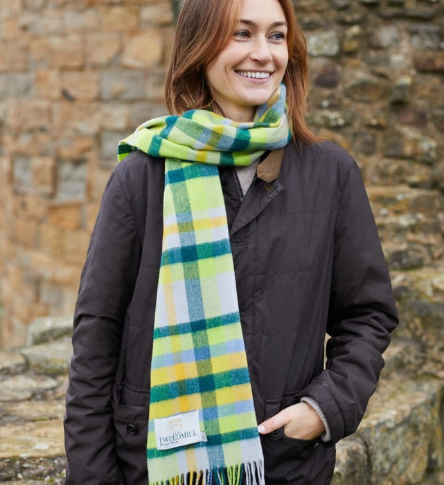 Tweedmill Textiles - Lambswool Wide Scarf - Citrus