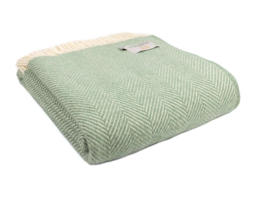 Tweedmill Textiles - Lifestyle Knee Rug - Fishbone Sea Green