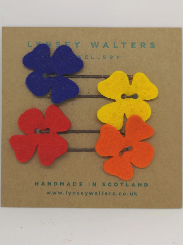 Lynsey Walters - Set of 4 Flower Hairslides