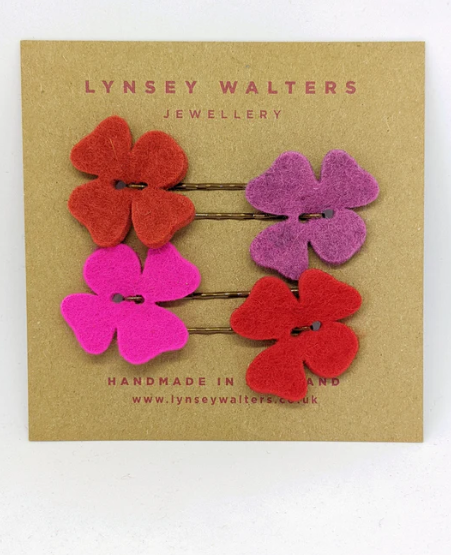 Lynsey Walters - Set of 4 Flower Hairslides