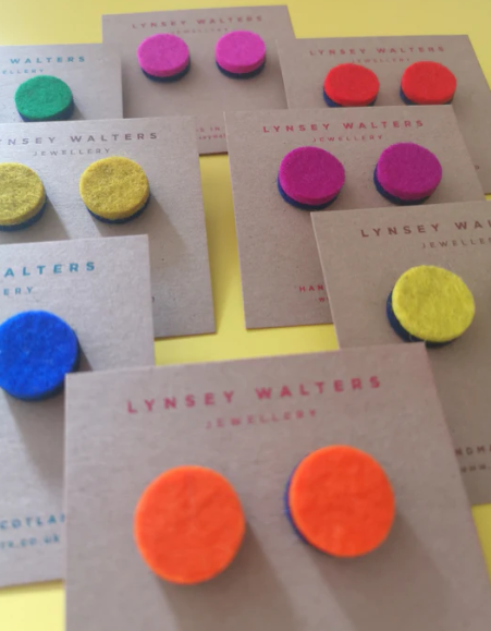 Lynsey Walters - Colourful Felted Studs