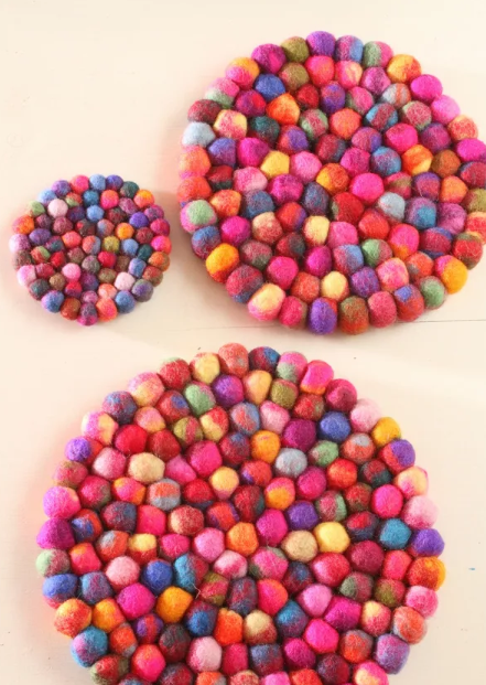 Pachamama - Woodstock Felted Wool Spiral Trivet