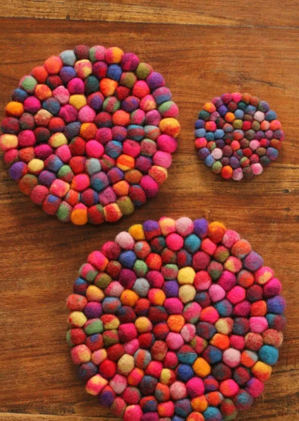Pachamama - Woodstock Felted Wool Spiral Trivet