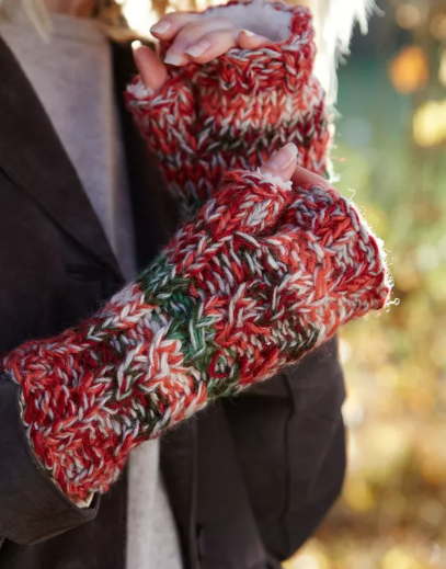 Pachamama - Chunky 100% Wool Knit Handwarmers in 'Earth'