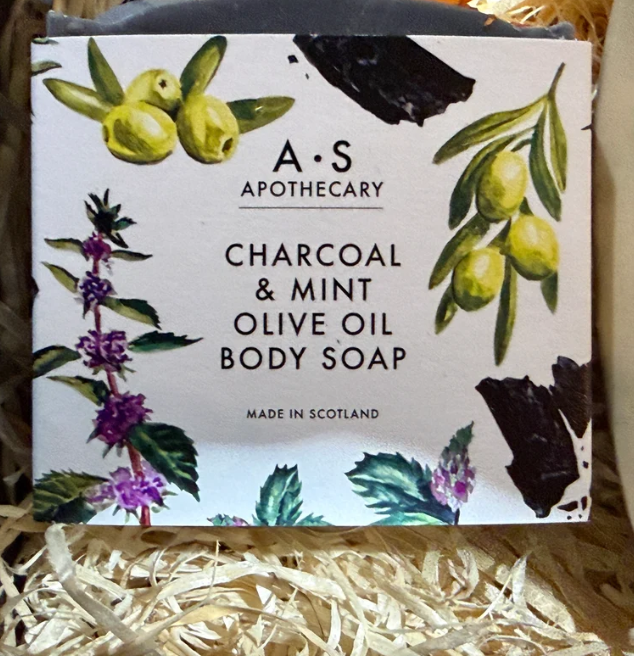A.S. Apothecary - Mint and Charcoal Olive Oil Hand and Body Soap