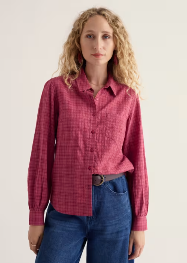 NEW Seasalt Isla Shirt - Dark Rose