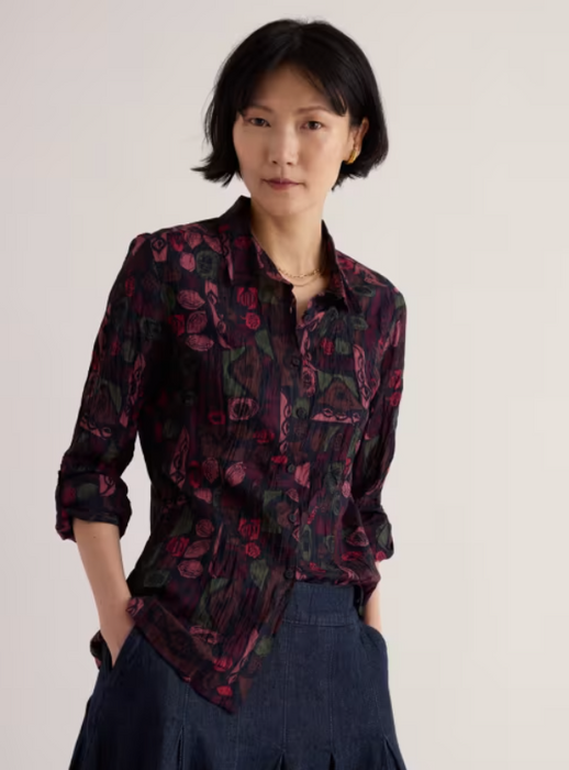 Seasalt Larissa Shirt - Sculpted Shapes Dried Roses