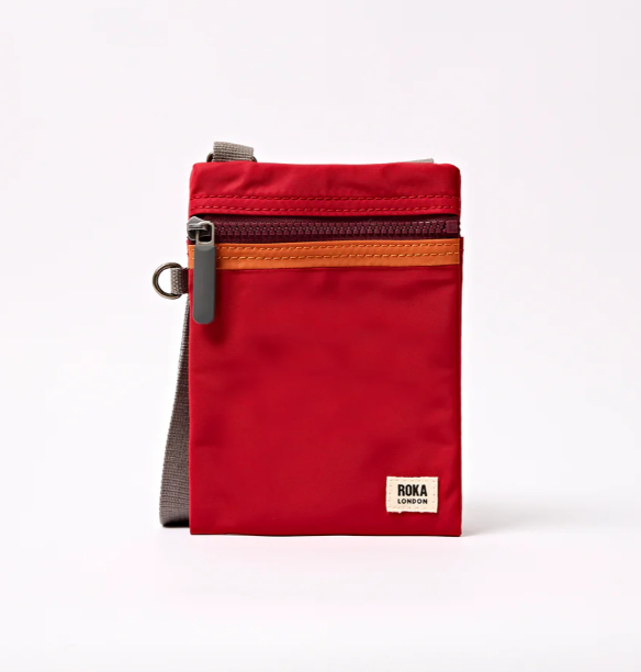 Roka London - Chelsea Pocket Sling Bag - Cranberry Stripe