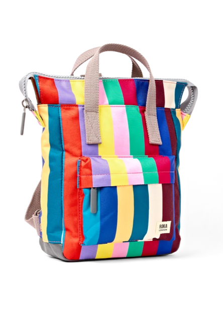 Roka London - Small Bantry Backpack in Wide Multistripe