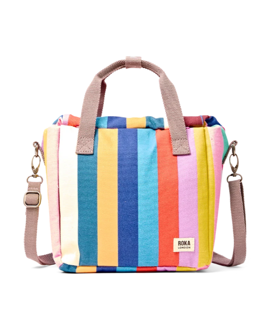 Roka London - Hampstead Lunch Bag in Wide Multi Stripe