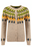 NEW AW26 Weird Fish - Hatty Fair Isle Cardigan - Green/Yellow and Chalk