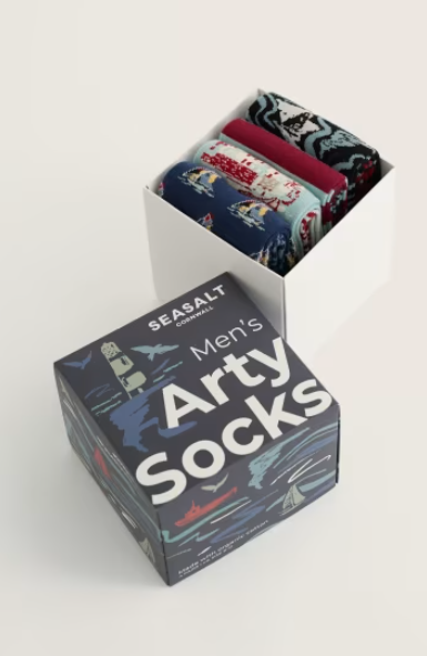 NEW Seasalt Men's Arty Socks - Harbour Mix