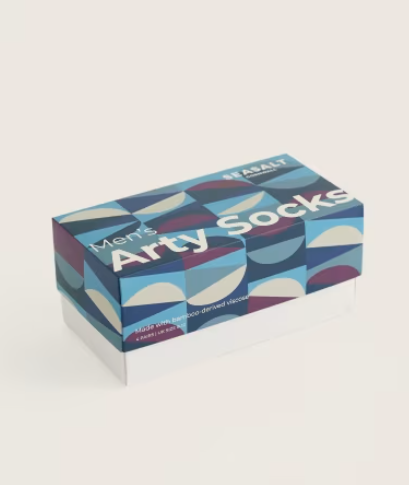 NEW Seasalt Men's Arty Socks - Riverscape Mix