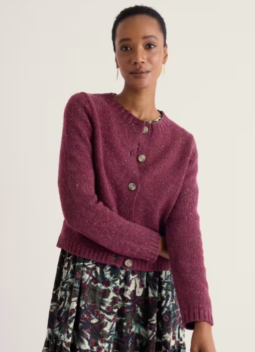 NEW Seasalt Dawson Pick Merino Cardigan - Dark Hellebore