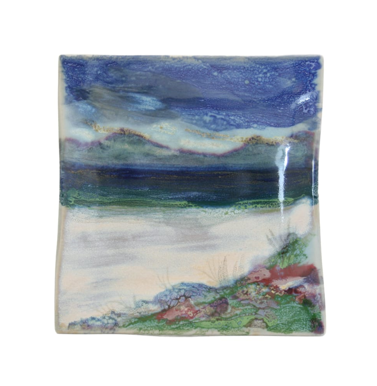 Highland Stoneware Sunset Medium Square Dish